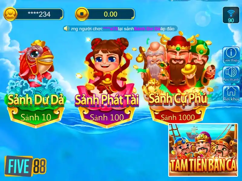 Tam tiên bắn cá có đồ họa đẹp mắt, hiện đại Tam tiên bắn cá có đồ họa đẹp mắt, hiện đại