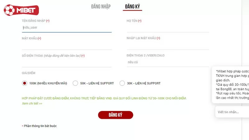 Cược thủ khai báo chính xác khi đăng ký tài khoản Mibet Cược thủ khai báo chính xác khi đăng ký tài khoản Mibet