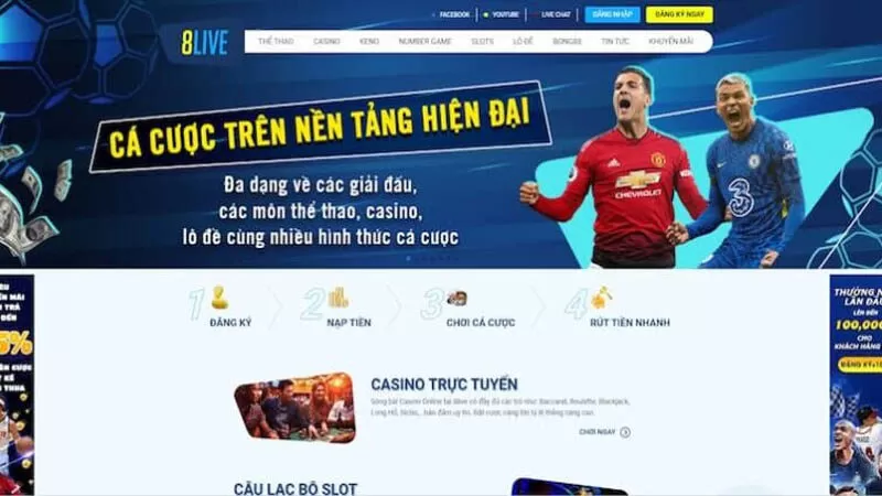Nhà cái 8live có ưu điểm lớn nên thu hút đông cược thủ Nhà cái 8live có ưu điểm lớn nên thu hút đông cược thủ